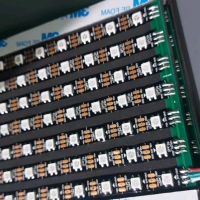 Tatakan dan rangkaian led WS 2812 5Volt untuk lampu Strobo setting text wifi tanpa modul