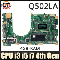 Q502L Mainboard For ASUS Q502 Q502LA Laptop Motherboard CPU I5 I3 I7 4th Gen 4GB/RAM MAIN BOARD TEST OK