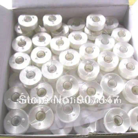 Free shipping 2 boxes L size plastic sided prewound bobbins for janome, brother and babylock embroidery machine