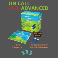 Que thử đường huyết ON-CALL Advanced, hộp 25 que rời, sản xuất ACON Laboratories
