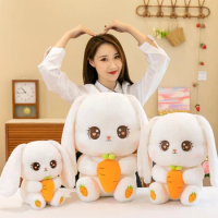 Rabbit Stuffed Animal Baby Plush Cuddly Toy Soft Bunny Gift for Kids Boys Girls Home Decorations Three Sizes