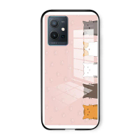 เคสโทรศัพท์สำหรับ VIVO Y55 Y55 PLUS meowth เคสกระจกนิรภัยเคลือบเงา เคสกันกระแทก