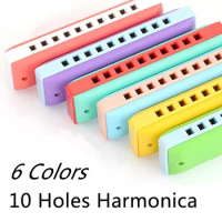 10 Holes Children Harmonica C Key Mouth Organ Harp Melodica Harmonic Wind Musical Instruments Toy Gifts for Kids 6 Colors