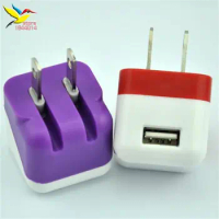 US plug 1A mini folding fold dice travel home usb AC wall charger power adapter For iphone 7 6 5s samung 300 pcs/lot