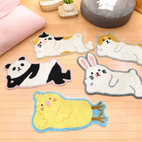 【TOMO】日本雜貨 悠閒的動物篇 地毯 地墊(柴犬 鸚鵡 兔子)