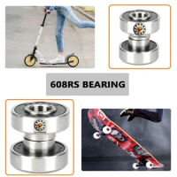 4PCS Skateboard Bearing 608RS 8x22x7mm Abec9 Integrated spacer Longboard Bearing 608 Dance Board Double Rocker board Bearings