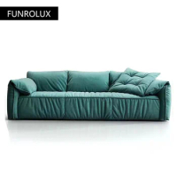 Modern Minimalist fabric sofa minimalist large living room large apartment 3/4 seater light luxury furniture