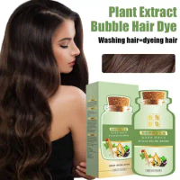 Women Men Pure Natural Herbal Hair Dye Shampoo 5 Minutes Hair Non-irritating Color Care Hair Gray White Change Repair Fashi H3T8