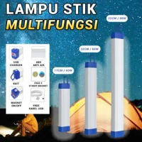 LAMPU EMERGENCY NEON LED STIK STICK PANJANG 3 MODE DARURAT PORTABLE MULTIFUNGSI LAMPU DC 5V USB 40W 