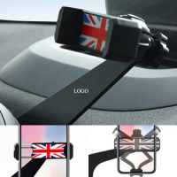 R50 R52 R53 Car Dashboard Mobile Phone Holder Stand For MINI Cooper Union Jack 360° Rotation UJ Interior Decoration Accessoriors