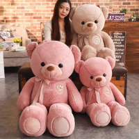 Giant Teddy Bear Kawaii Big 100cm Stuffed Soft Plush Toy Large Embrace Bear Chrildren Kids Doll Girlfriend Birthday Gift