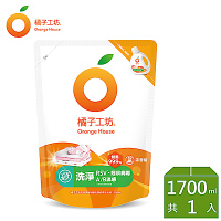 橘子工坊 天然濃縮洗衣精補充包1500ml+200ml -制菌力99.99%