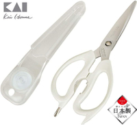 asdfkitty*日本製 貝印 多功能廚房剪刀-附磁吸式收納盒-可拆洗-開罐器 開殼器 螺絲起子 DH-7161