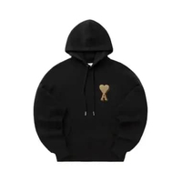 AMI Paris Patch ADC De Coeur Hoodie Black XXS Black