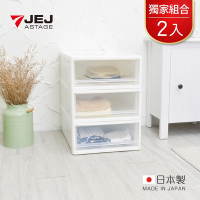日本JEJ 日本製多功能單層抽屜收納箱(低)-單層28L-買一送一