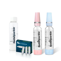 【SodaSparkle】澳洲SodaSparkle隨行氣泡水機10入鋼瓶+氣泡瓶機(中秋烤肉露營、上班、健身、居家良品)