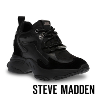 STEVE MADDEN-MASS TRANSIT 內增高綁帶休閒鞋-黑色