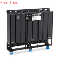 YiNiTone 100W UHF 8 Cavity Duplexer Wide Band N Connector Free Tune Radio Repeater Duplexr 400-520Mhz