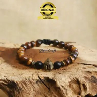 Rizacraft PATI BRACELET Gelang Batu Tiger Eye Sparta ASLI Kualitas Terbaik