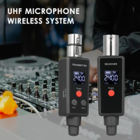 UHF Microphone Wireless System Moving Coil/Capacitor Microphone Wired to Wireless System