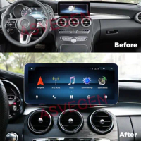 Android 12 Car Radio For Mercedes Benz C V Class W205 GLC 2014-2021 Multimedia 12.3" Audio Stereo GPS Navigation CarPlay Player