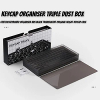 ECHOME Keycap Organiser Triple Dust Box Custom Keyboard Cap Trays Storage Case for PBT Keycap Cherry Profile