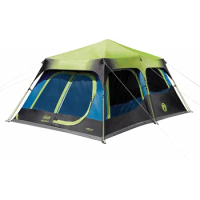Coleman Camping Tent with Instant Setup 10Person Weatherproof Tent with WeatherTec Technology, Double-Thick Fabric