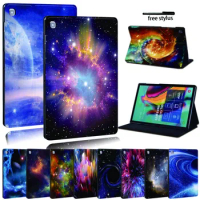 For Samsung Galaxy Tab A A6 7"10" / Tab E S5E/Tab S6 Lite 10.4"/Tab A 8.0 2019 Printed Leather Tablet Stand Folio Cover Case