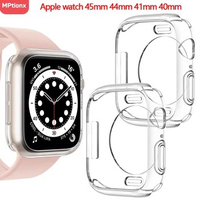 Case For Apple Watch 44mm 45mm 41mm 40mm No Screen Protector Full TPU bumper Cover iwatch series 9 8 7 SE 6 5 4 Accessories