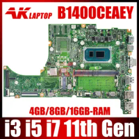 B1400CEAEY Mainboard For Asus ExpertBook B1400CEAE B1400CEAE-EB0116R Laptop Motherboard CPU i3 i5 i7 11th Gen 4GB 8GB 16GB RAM
