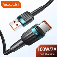 Toocki 7A 100W USB C Cable Type C For Huawei P50 P40 Fast Charge Charging Charger Data USB-C Cable for Xiaomi 12 Poco F3 Samsung