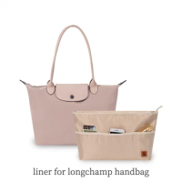 For Longchamp Luxury Liner Soft Nylon Insert Organizer Bag Women's Bags Makeup Handbag Travel Inner Purse Cosmetic Storag