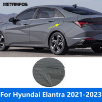Fuel Tank Cap For Hyundai Elantra Avante 2021 2022 2023 Carbon Fiber Oil Filler Cover Trim Sticker Bezel Accessories Car Styling