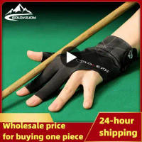 Elastic Snooker Billiard Gloves Left Hand Breathable 3 Fingers Snooker Glove Billiard Table Training Gloves Billiard Accessories