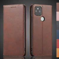 Magnetic attraction Leather Case for Google Pixel 5 Pixel5 6.0" Holster Flip Cover Case Wallet Phone Bags Capa Fundas Coque