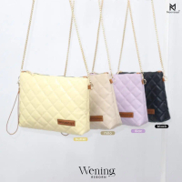 Moonzaya Tas Wanita Clucth Wening Sudah dengan Rantai Kulit PU
