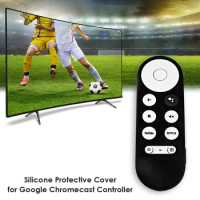 Non-slip Soft Silicone Case For Chromecast Remote Control Protective Cover Shell for Google TV 2020 Voice Remote Control