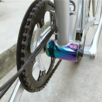 Metal Bottom Bracket Sticker for Brompton Folding Bike Frame Protection Pad