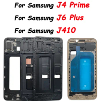 NEW LCD Frame Bezel For Samsung M51 M52 M31 J4 Core J6 Plus J400 J7 2017 Front Housing Middle Shell Screen Holder Replacement