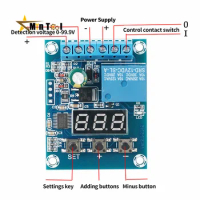 DC 9V 12V 24V Voltage Control Relay Module Relay Switch Control Board LED Voltmeter Charger Discharge Monitor Power Supply