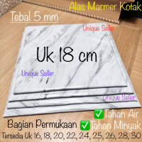 [Isi10] Alas Kue Tart Kotak Marble White Uk 18 [GROSIR] 18x18 / Alas Kue Tart Kotak Marmer Putih / T