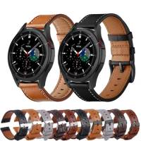 For Samsung Galaxy Watch 4 Classic 42mm 46mm Strap Leather 20mm Replace Sport Bracelet For Galaxy Watch 4 40mm 44mm/Active Band
