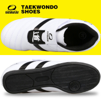 High quality taekwondo shoes for kids and s, WTF with PU leather, breathable and wear-resistant, sports karate meet
