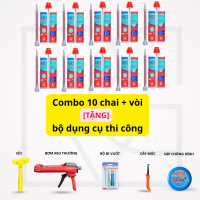COMBO 10 CHAI KEO CHÀ RON KGT VÀ BỘ DỤNG CỤ THI CÔNG - KEO CHÀ RON KGT 18 MÃ MÀU (Keo GLUE A+B)