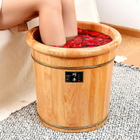 泡腳洗腳木桶家用木質腳盆40cm過小腿養生足浴木盆實木保溫泡腳桶