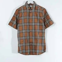 Kemeja BURBERRY SHEFFORD CHECK BROWN SHIRT 100% ORIGINAL XL