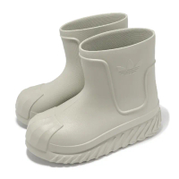 【adidas 愛迪達】厚底雨鞋 Adifom Superstar Boot W 女鞋 綠 膠鞋 增高 貝殼頭 休閒鞋(IE0387)
