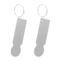 2pcs Shopping Trolley Tokens Metal Shopping Cart Tokens Trolley Token Key Ring Multipurpose Shopping Portable for Home Outdoor