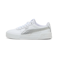 PUMA BASICS - รองเท้ากีฬาผู้หญิงวัสดุหนัง Carina สีขาว - FTW - 37032555