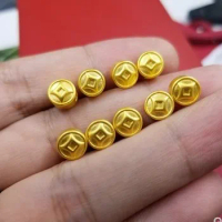 100% Real 24K Pure Gold Jewelry 999 Gold Coins DIY Gold Beads Yellow Gold Jewelry Parts About 0.1gram